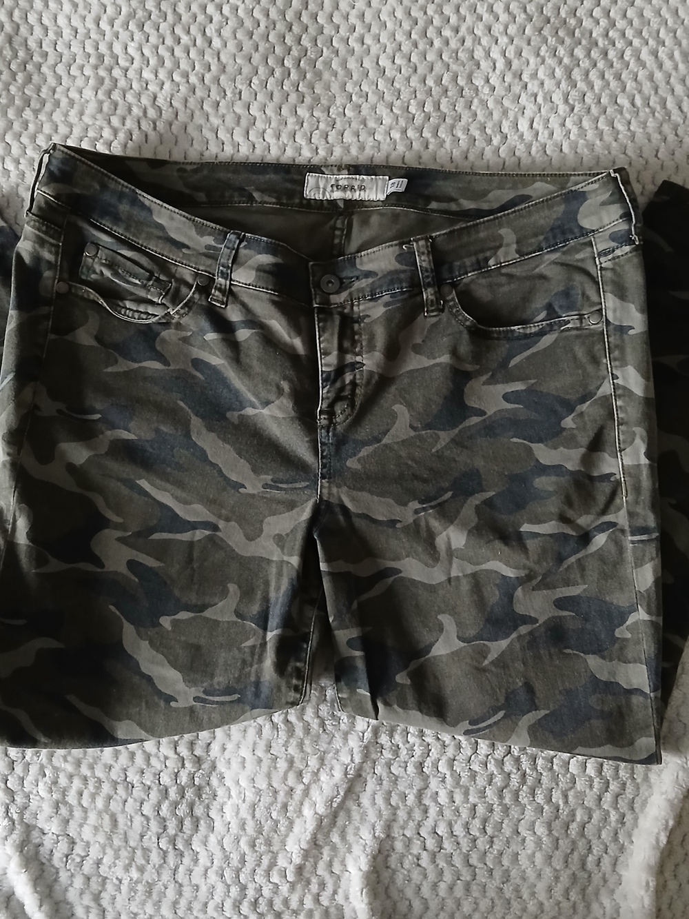 torrid Olive & Dark Green Camo Boyfriend Jeans, Plus Size 18